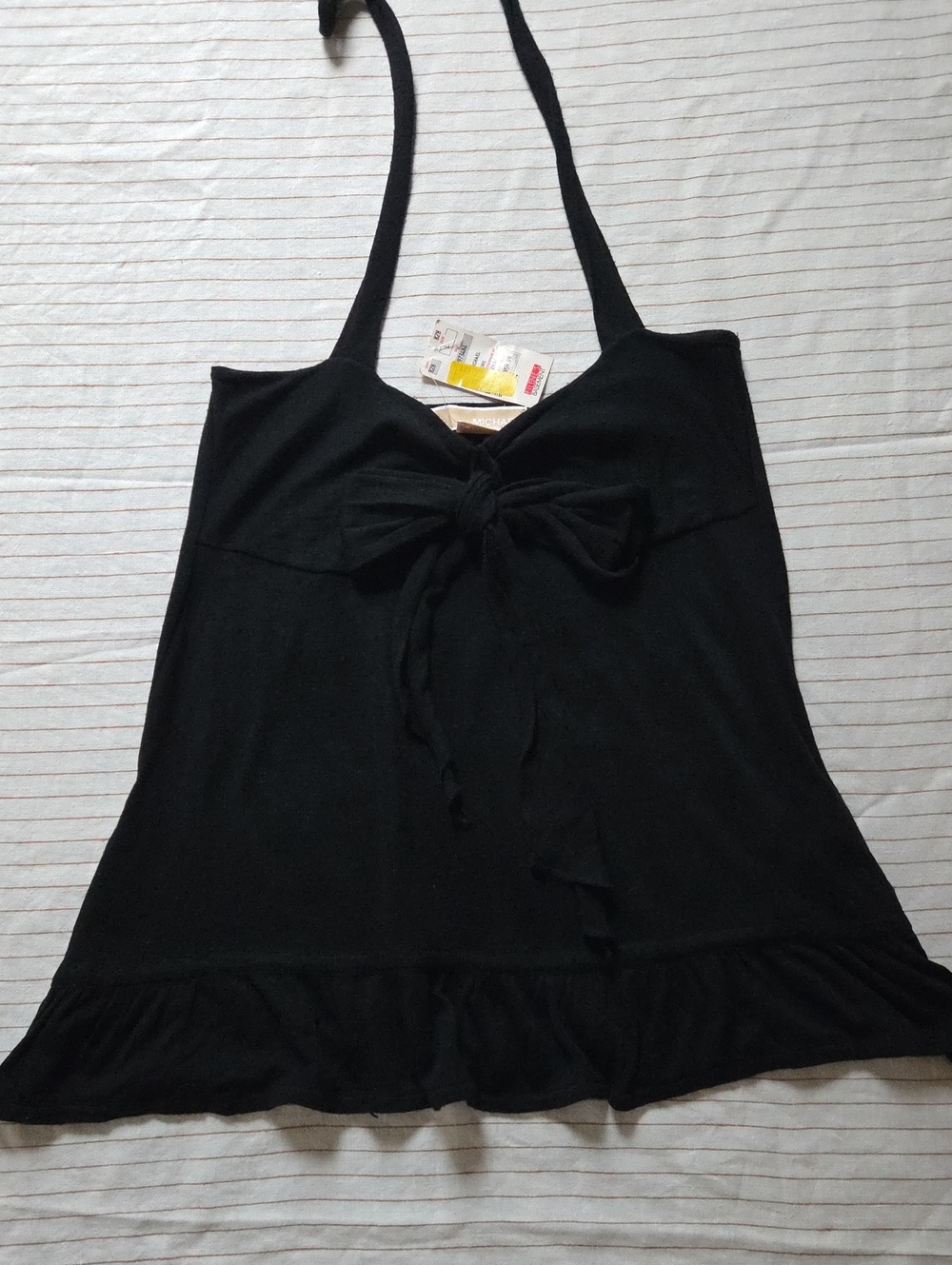 Michel Kors Women’s Black Halter Tie-Front Tank Top
